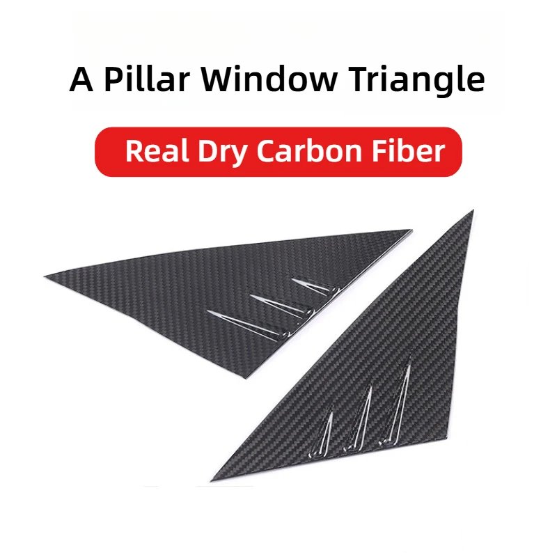 

For Tesla Model Y/3/3+ Highland 2025 A Pillar Window Triangle Real Carbon Fiber A-pillar Window Spoiler Modified Car Accessories