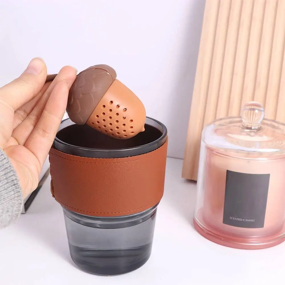 Silicone Acorn Tea Strainer Soft High Temperature Resistance Oak Nut Tea Infuser Tea Maker Spice Filter Tea Bag Strainer Home