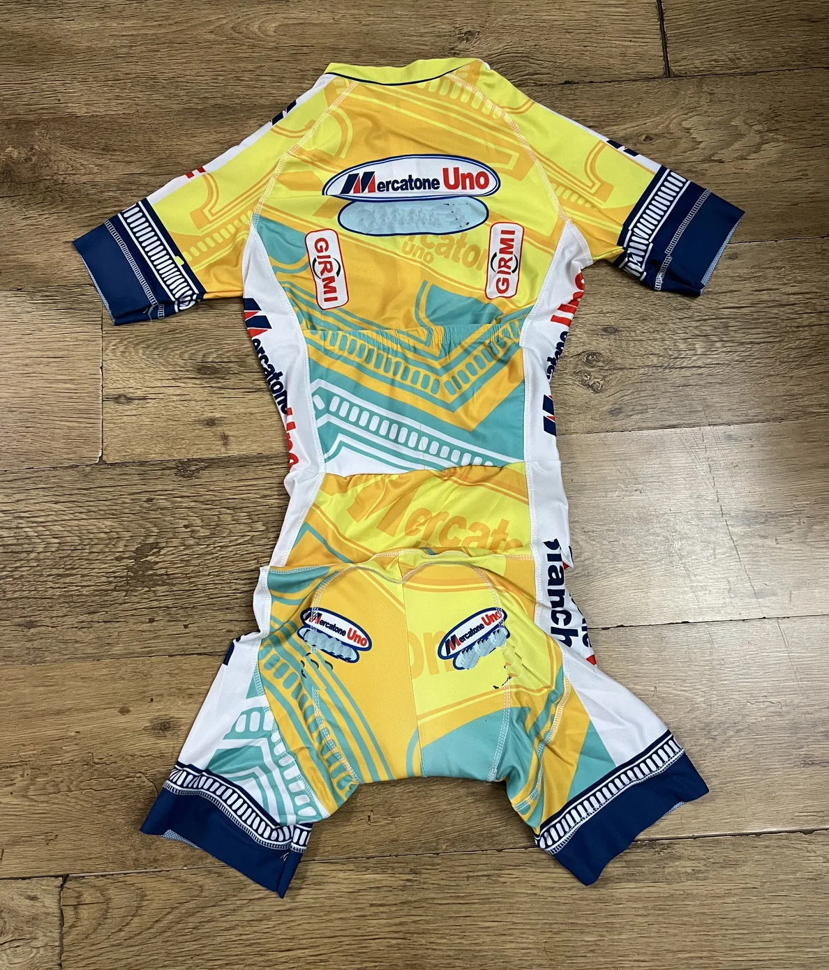 LASER CUT Skinsuit Mercatone Uno TEAM RETRO CLASSIC Bodysuit SHORT Cycling Jersey Bike Bicycle Clothing Maillot Ropa Ciclismo