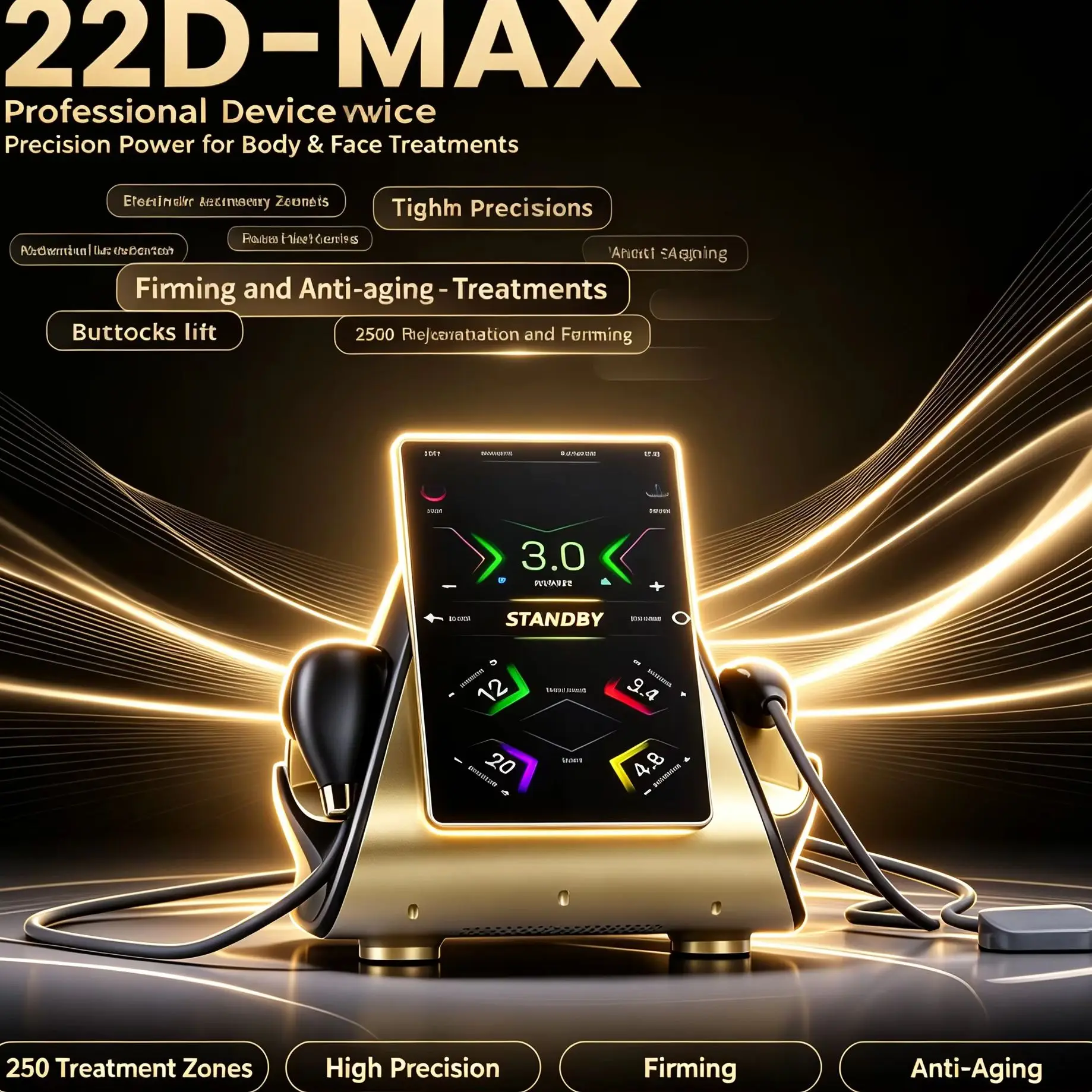 2026 New 22D MAX HIFU Beauty Device Face Lifting Skin Tightening Anti Wrinkle Body Shaping Salon Sap Use  Skin Care Equipment