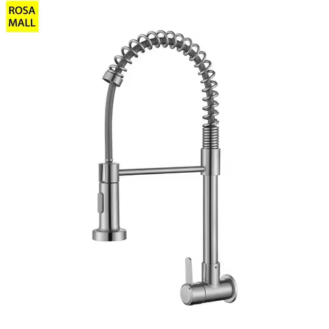 Kitchen Wall Faucet Deck Mounted Single Cold Tap 360 Degree Rotation Stream Sprayer Nozzle Sink Taps Batidora Grifo Cocina