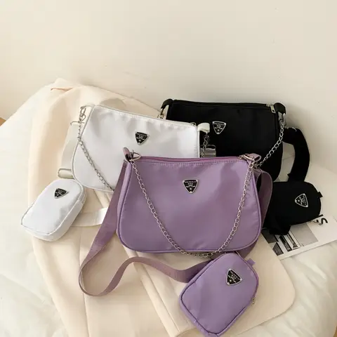 새로운 간단한 작은 Crossbody 여성 겨드랑이 가방 솔리드 컬러 어깨 가방 캐주얼 가방 기울어 진 여성 가방 어머니 가방