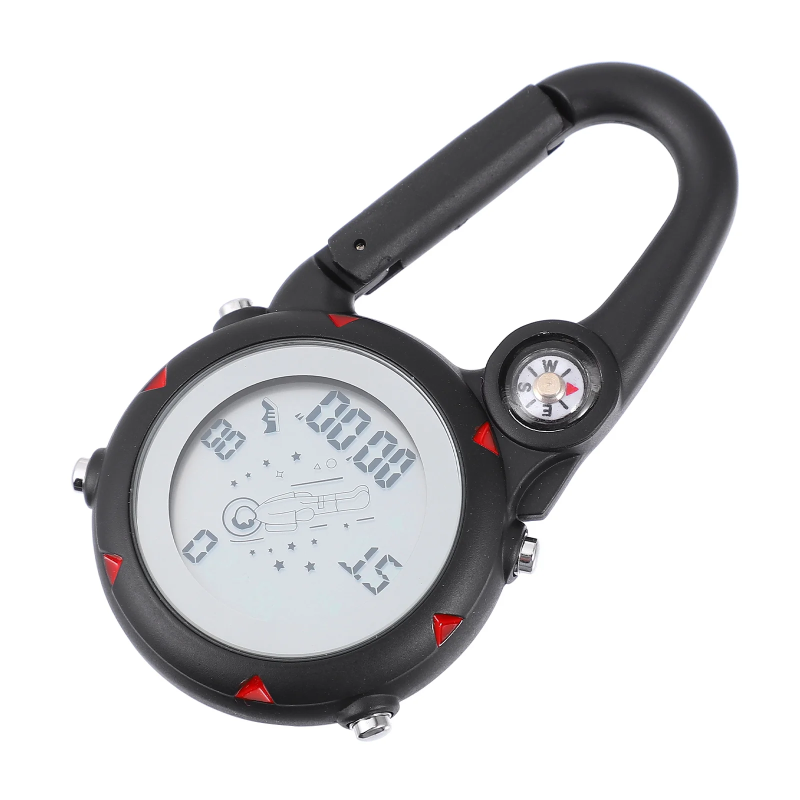 

1pc Metal Clip Luminous Unisex Pocket Fob Watch For Outdoor Camping Hiking Climbing Nurse Belt Fob Watch