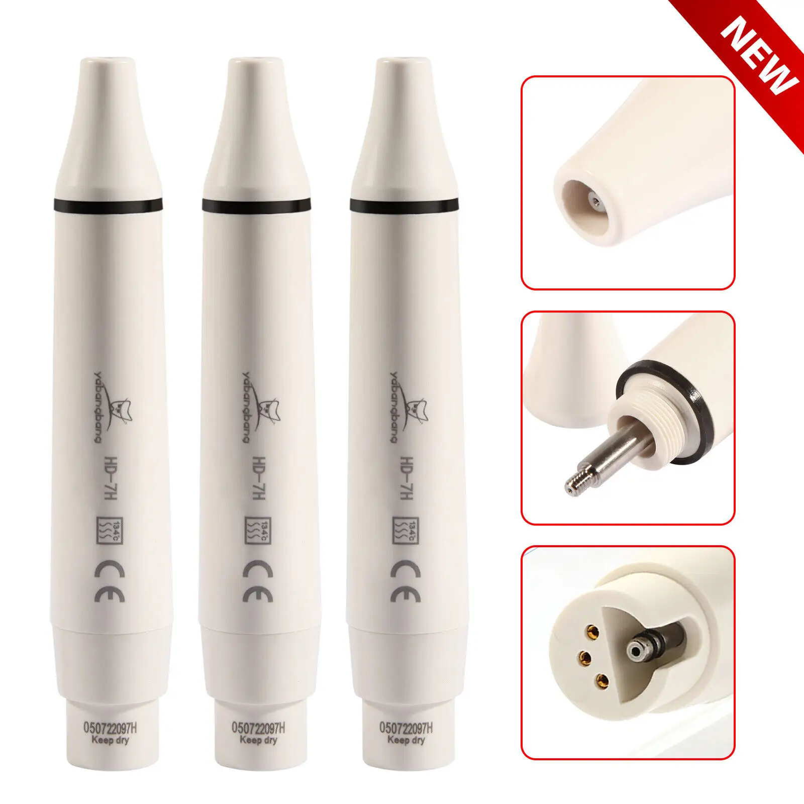 

3PCS Dental Detachable Ultrasonic Piezo Scaler Handpiece HD-7H fit for SATELEC DTE