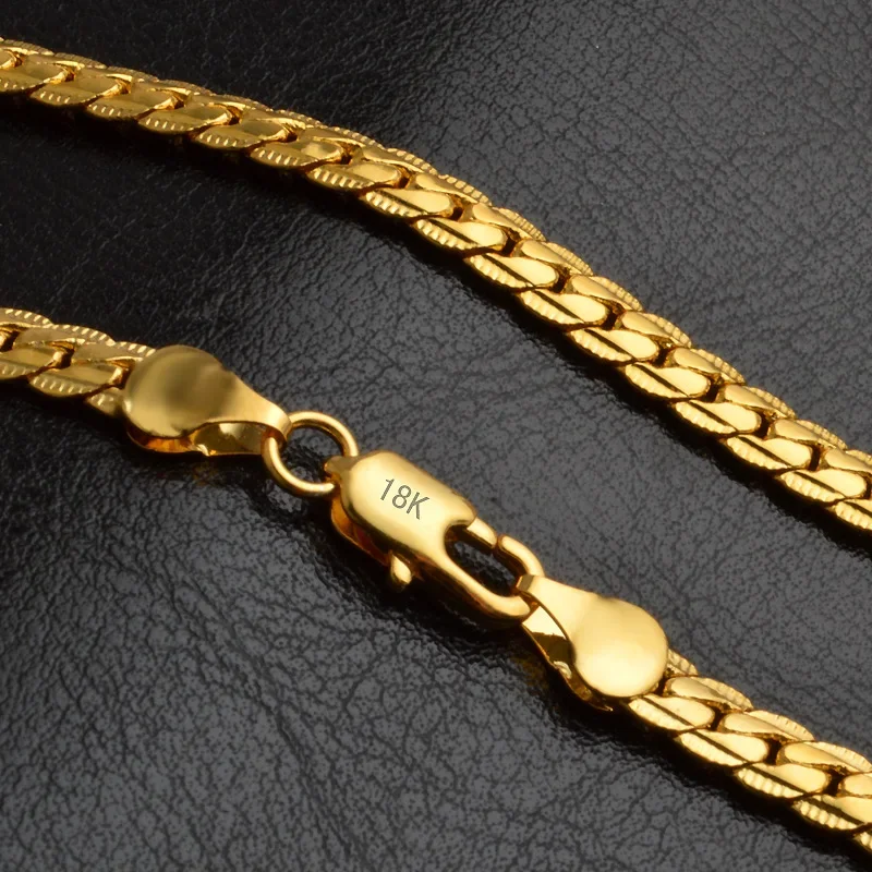 5MM Miami Cuban Link Kette Halsketten für Frauen 18-24 Zoll Halsband Gold Farbe Halskette Modeschmuck Geschenk