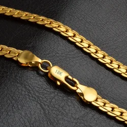 5MM Miami Cuban Link Chain Necklaces For Women 18-24 inches Choker Gold Color Necklace Fashion Jewelry Gift