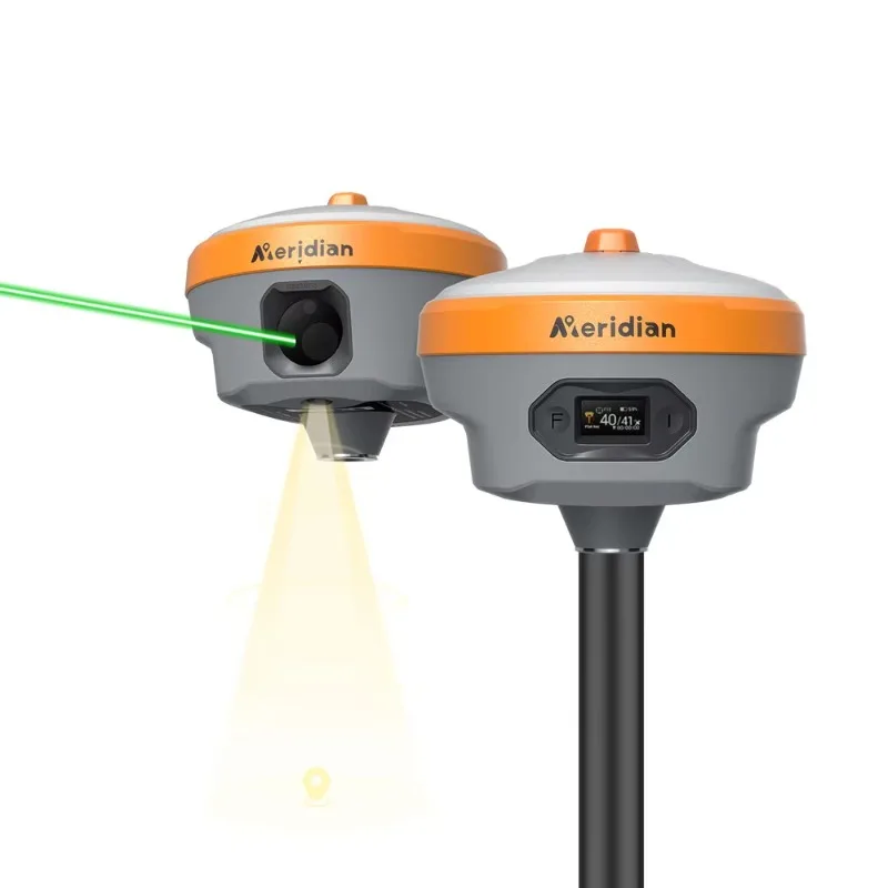 M25 Advanced 120° IMU GNSS RTK with Laser Surveying Color LED screen AR stakeout Dual cameras visual Base and Rover