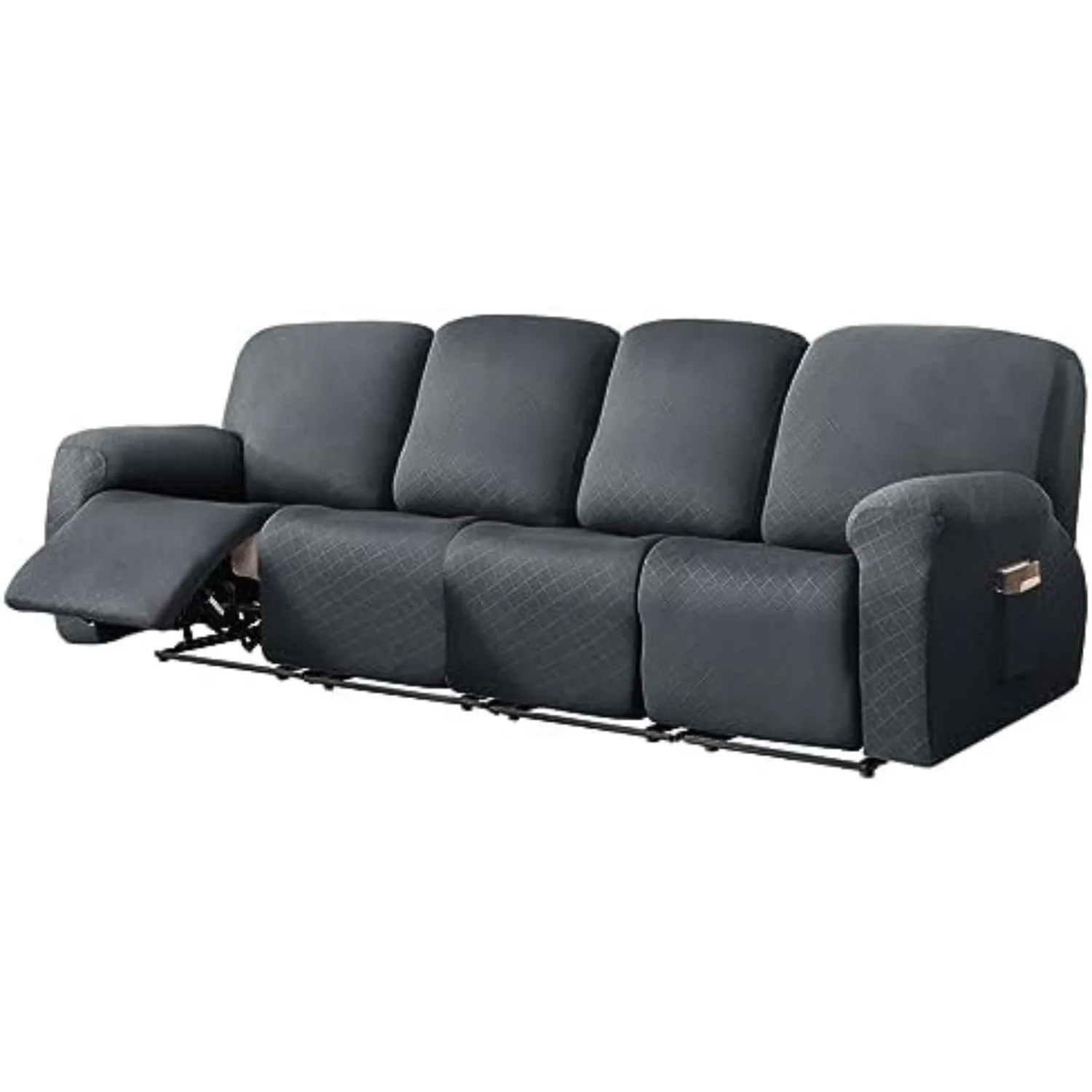 Diamond Recliner Sofa Covers 10-Pieces Stretch Large RV Couch Covers for 4 Seats Reclining Slipcovers Soft Solid