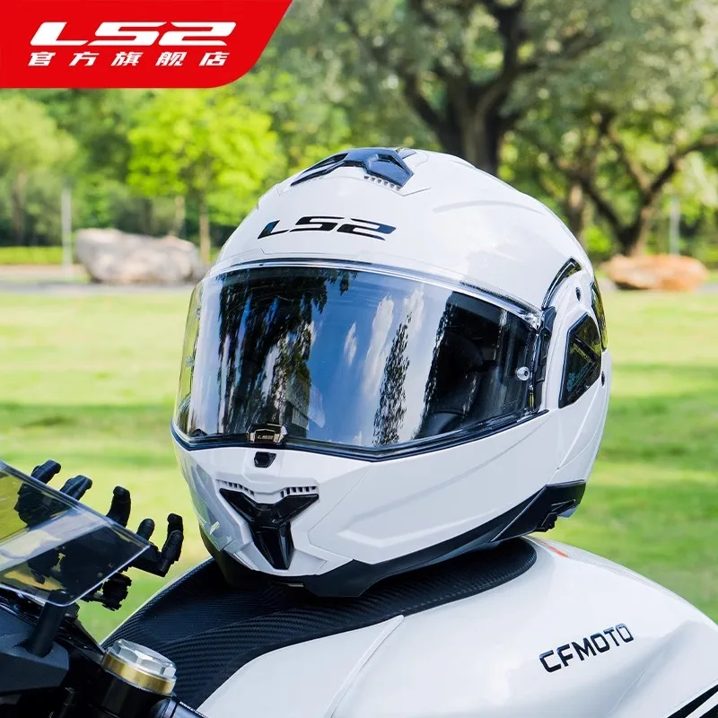 Original LS2 FF910 ADVANT II Flip up Motorcycle Modular Helmet Double Visor ECE Full Face Motocross Helmets