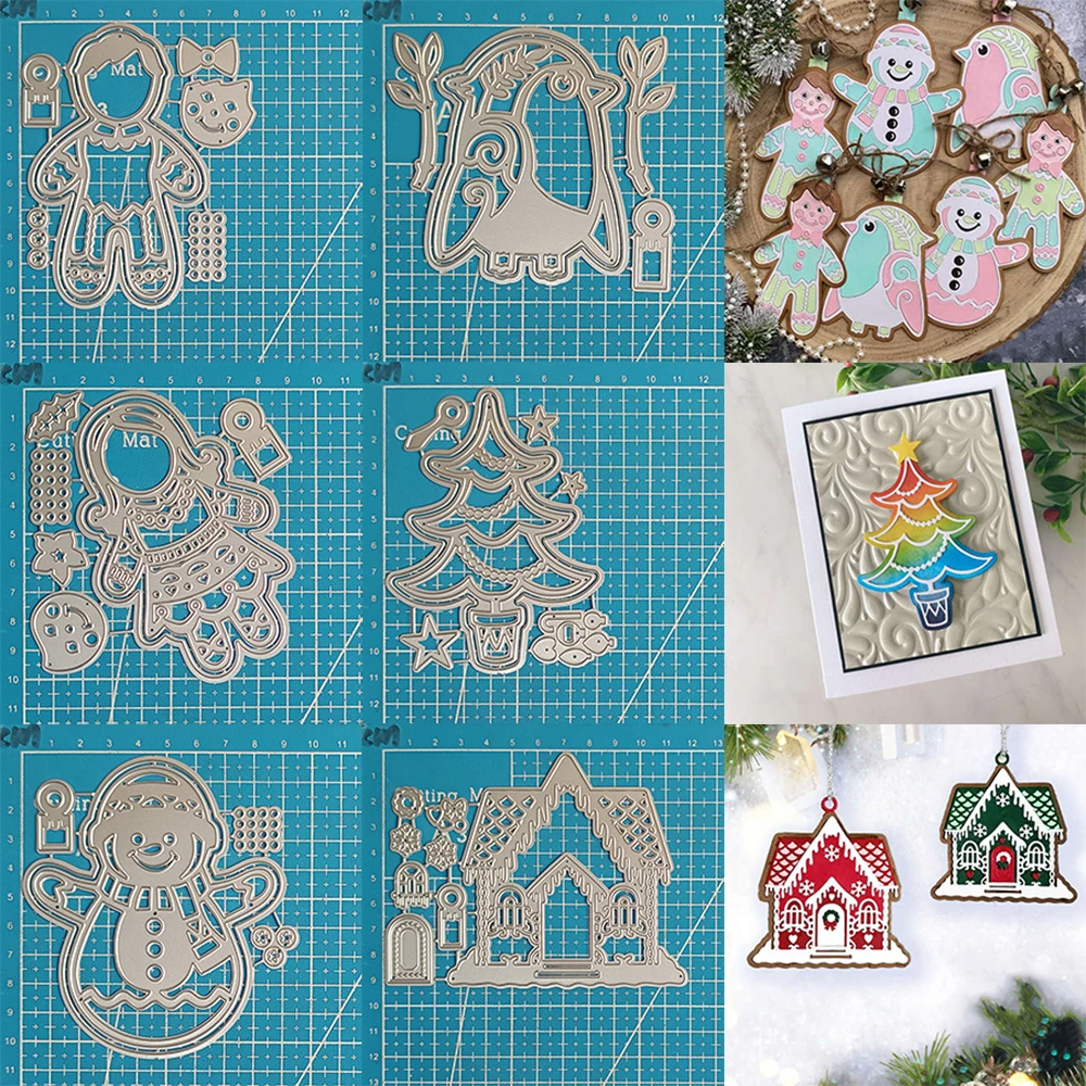 Lucky Goddess Metal Cutting Dies Snowman & Snowhouse Diy Scrapbooking Photo Album Decorative Embossing Paper Card Crafts