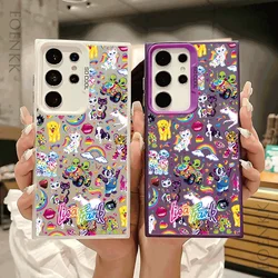Marine Animal Pattern Design Phone Case For Samsung Galaxy S25 S24 S23 S22 S21 S20 Ultra Plus FE A25 A35 A55 5G Laser Hard Cover