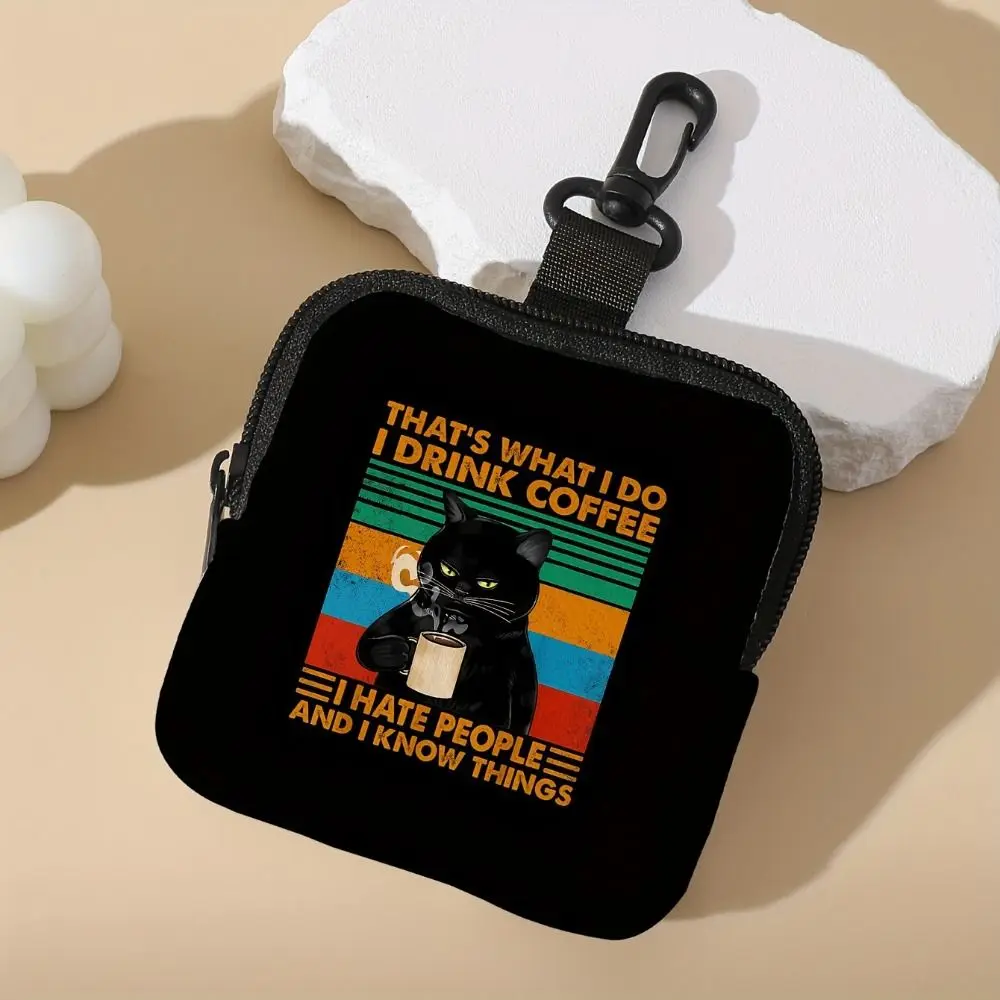 Neue Mini-Geldbörse, leicht, langlebig, Kopfhörertasche, Katze, Hund, Aufdruck, wasserdichte Geldbörse, Geschenk für Freunde
