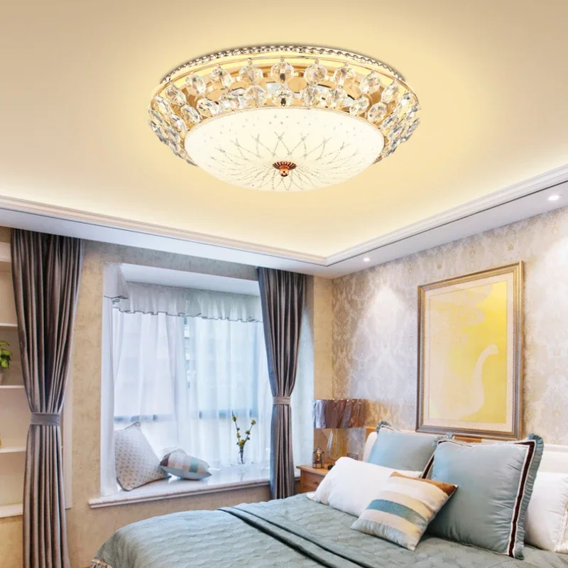 European style LED crystal ceiling light, modern minimalist living room, dining room bedroom creative ceiling light