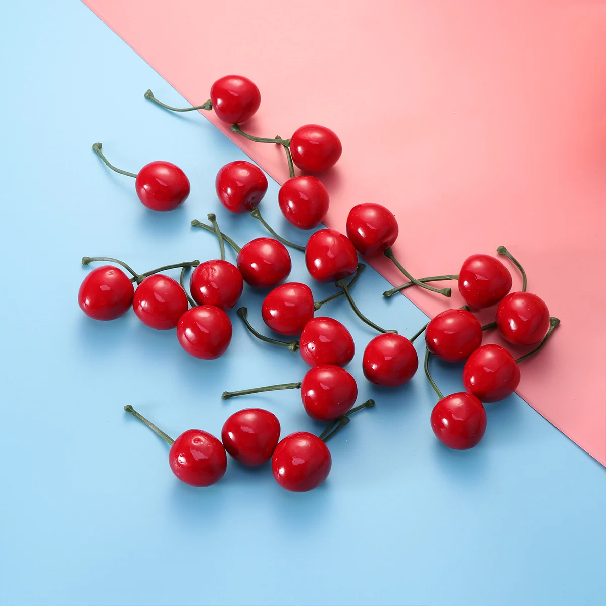 

30pcs Simulated Cherry Fruit Decorations Realistic Artificial Cherries For Home Restaurant Garden Hotel Display Mini Props