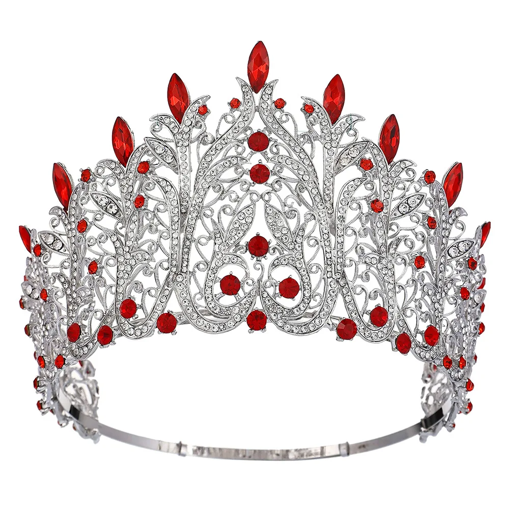 

Baroque Queen Crowns For Pageant Crystal Princess Bridal Tiara Crown For Wedding Bride Miss Universe Prom Hair Jewelry Headdress