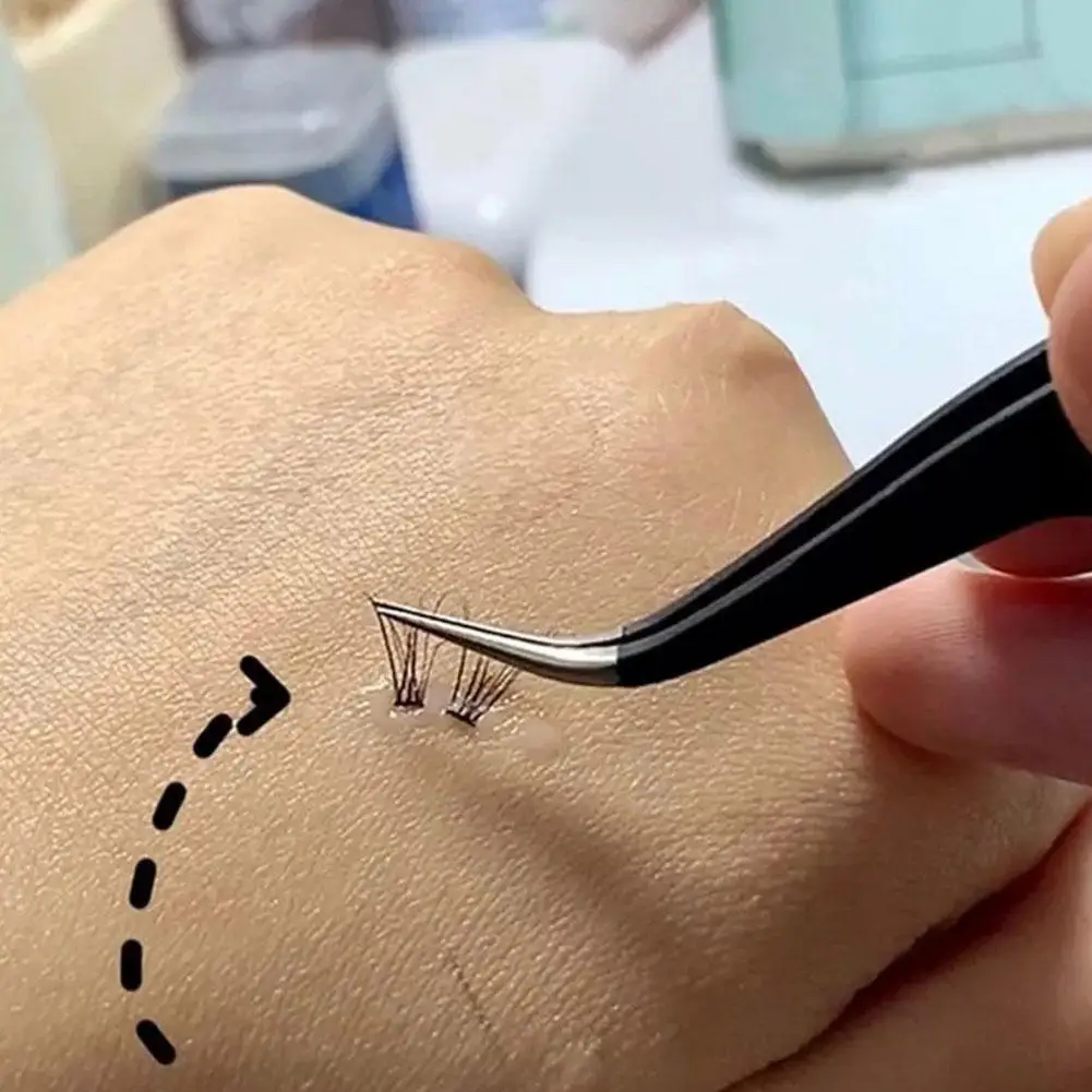 1 個のステンレス鋼まつげピンセット - DIY つけまつげネイルアート装飾スクラップブックステッカーピッキング多機能ツール