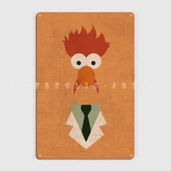 Beaker Muppet Portrait Metal Sign Plaques Cinema Kitchen Design Mural Tin Sign Poster