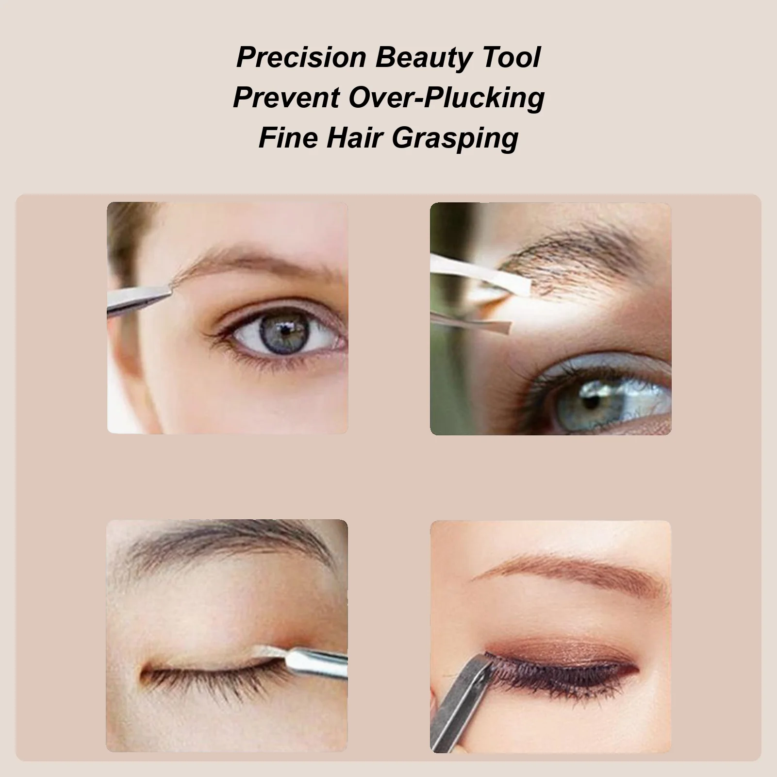 Pinzas para cejas con luz, pinzas para cejas portátiles de acero inoxidable con luz Led, herramientas de maquillaje cosmético para eliminación de cejas