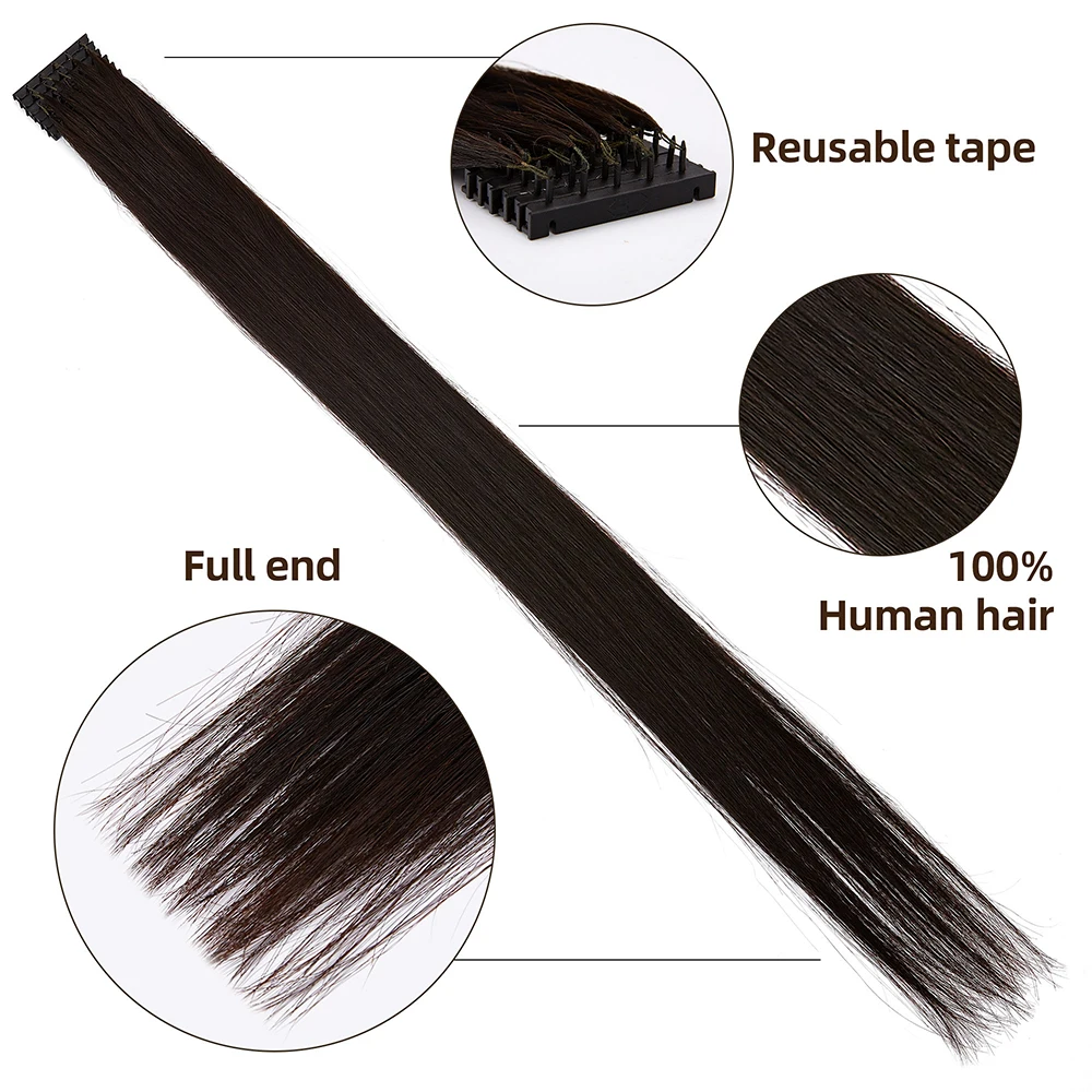 Extensions de Cheveux 100% Naturels Sans Trace pour Femme, 13 Pièces/Lot, 6D-3, merveilleuse Génération 6D, 100% Vrais Cheveux Humains