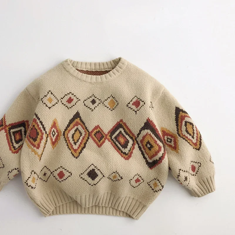Baby Sweater Christmas Red Autum Winter Baby Boy Girl Knitted Clothes Long Sleeve Kids Toddler Cardigan Sweater Outerwear