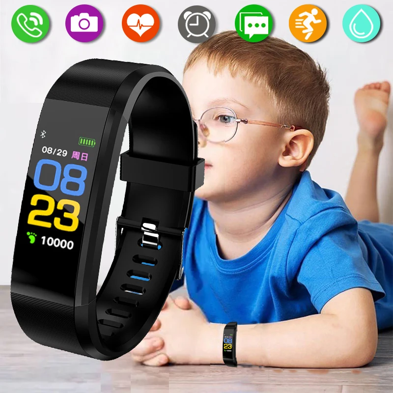 

Children's Smart Digital Connected Watch with Call Reminder Step Count Heart Rate Monitoring Wristwatch for Kids Girls Men Women