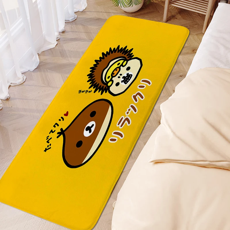 Bathroom Rug B-Rilakkumas Aesthetic Mat for Hallway Outdoor Entrance Doormat Washable Non-slip Mats Carpets Living Room Carpet