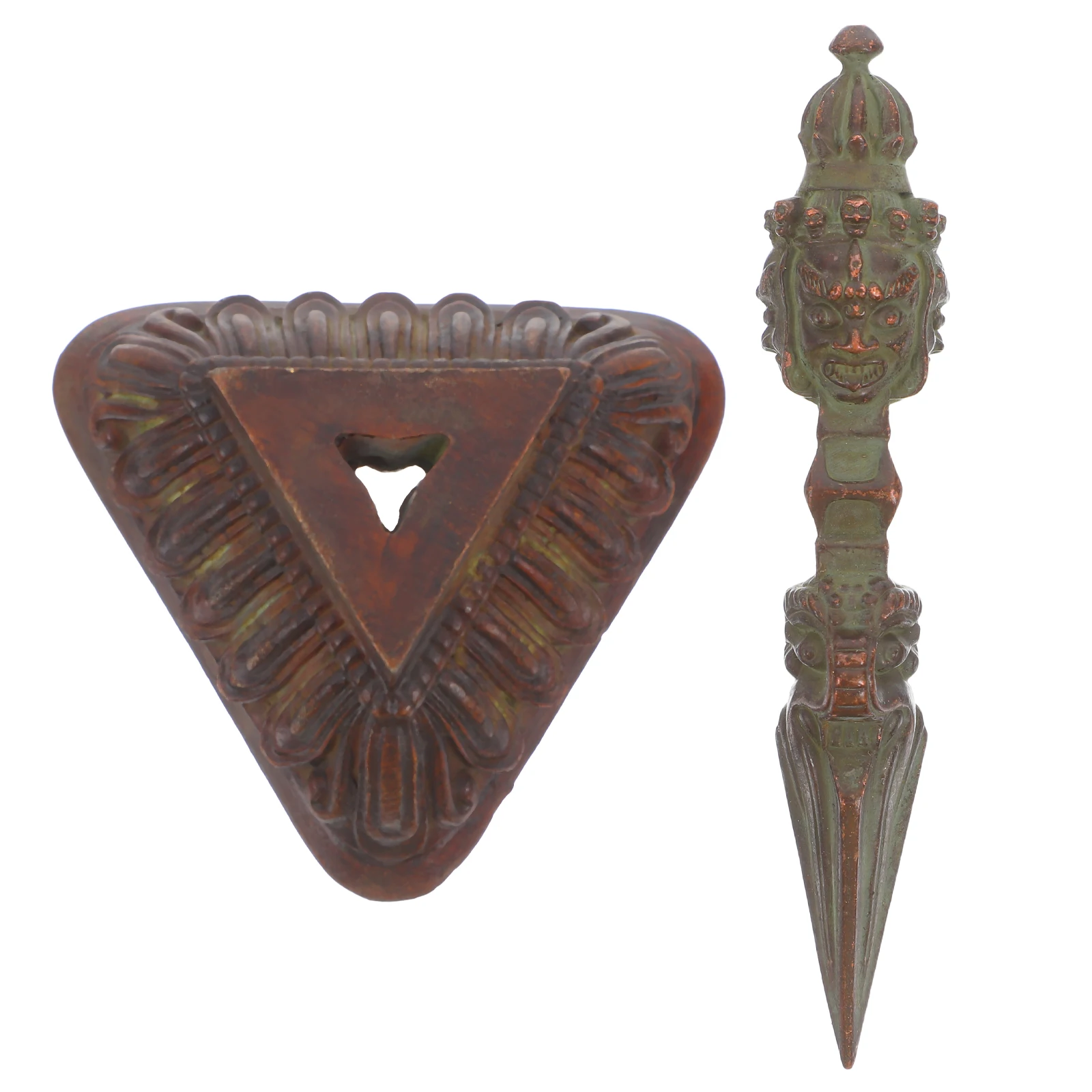 

Tibetan Vajra Dorje Copper Plated Pestle Home Decoration Mini Buddha Statue Table Ornaments Handmade Amulets