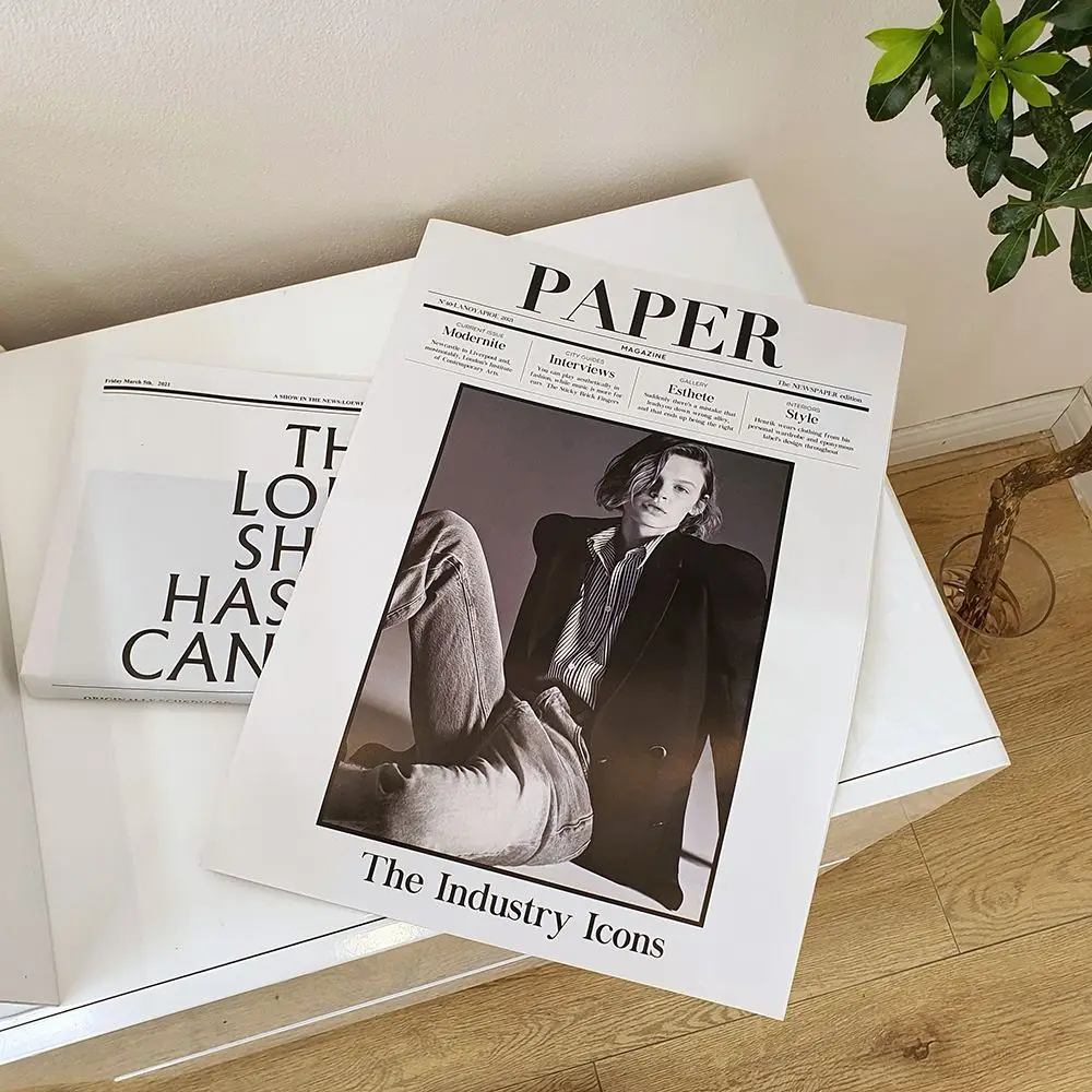 Photo Magazines English Newspaper Multifunctional Photo Props Photography Background Decoration Props Magazine Style Newspaper