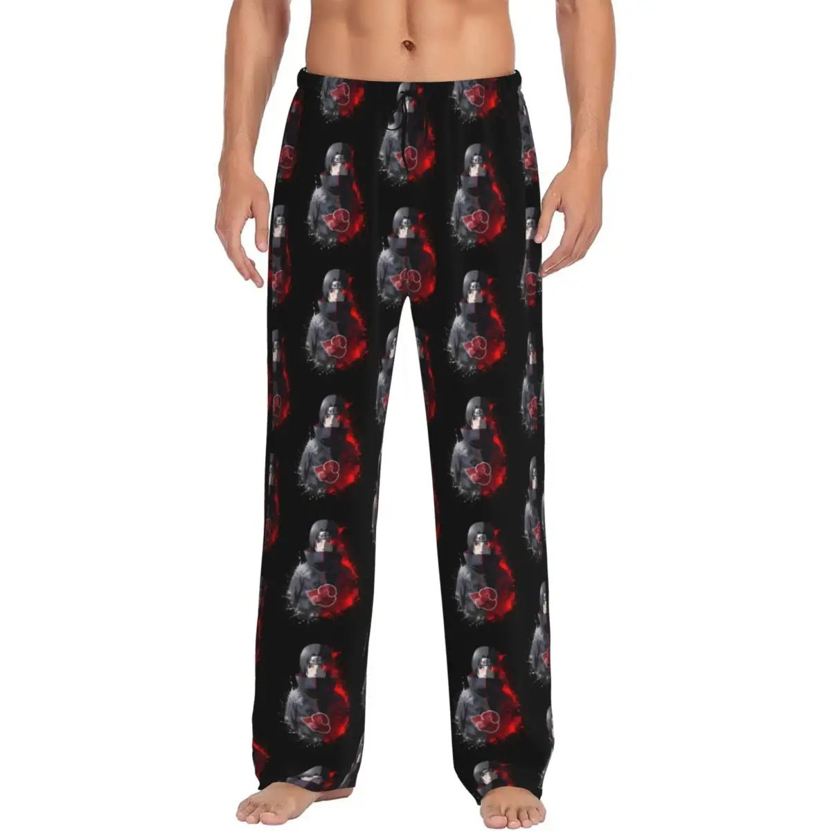 

Custom N-Narutoes Uchihas Sasukes Pajama Pants Men Retro Design Comics Movie Lounge Sleep Stretch Sleepwear Bottoms with Pockets