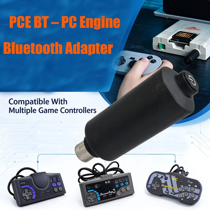 1PCS Wireless Bluetooth Receiver For PC Engine / CoreGrafx / CoreGrafx II, Connect PS5 PS4 8bitdo & Switch Gamepads connector