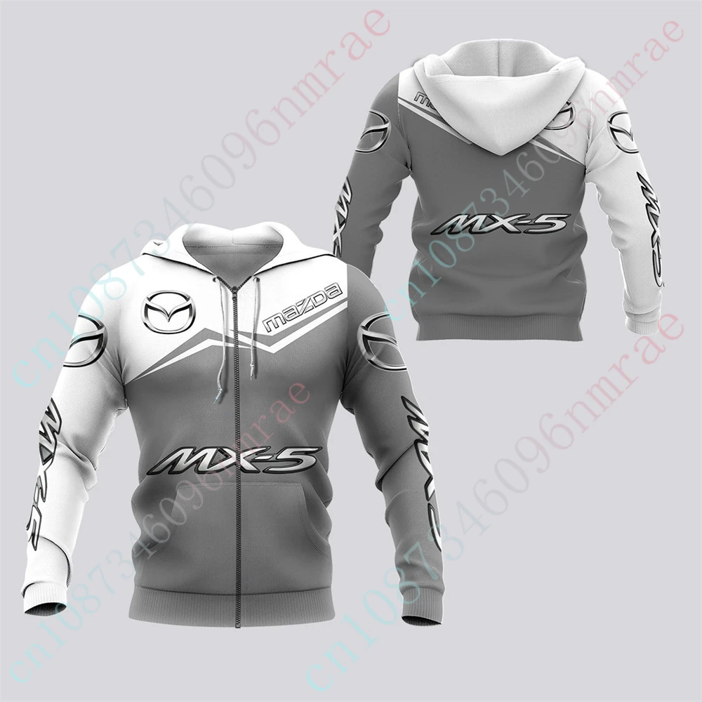 Mazda Hoodies For Men Women Unisex Clothing Harajuku Pullover Top Casual Sweatshirt Anime Oversize Zip Hoodies Custom Logo