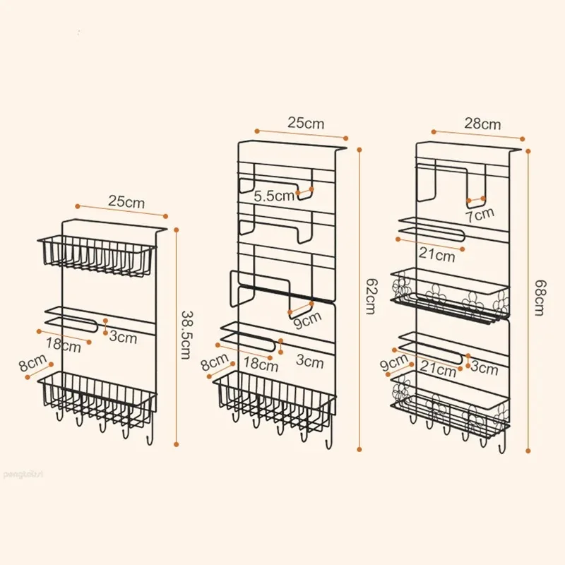 Kitchen Organizer Side Shelf Fridge Wall Hanger Storage Rack Bottle Refrigerator Shelf Spice Organizer Kitchen Storage Gadgets