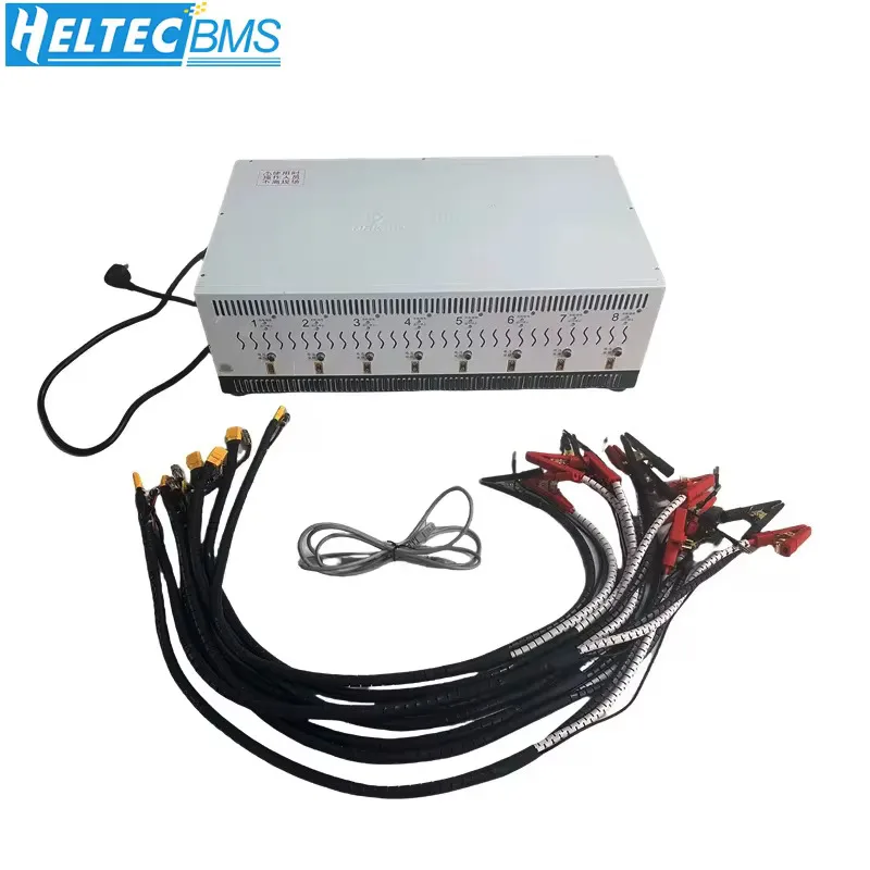 

8 Channel Battery Capacity Tester With 50A Voltage Equalizing Instrument With Bracket Support PC Software 8S 50A Equalizer
