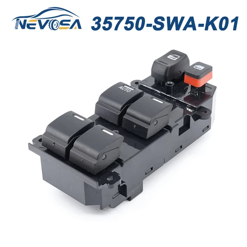 NEVOSA 35750-SWA-K01 interruptor principal regulador de ventanilla eléctrica izquierdo LHD para Honda CRV CR-V 2007-2011 35750SWAK01 accesorios de coche