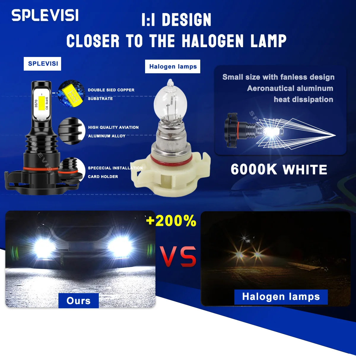 Car Light For Mitsubishi Lancer 2008 2009 2010 2011 2012 2013 2014 2015 2016 2017 HID White Led Headlight High Low Beam Foglight