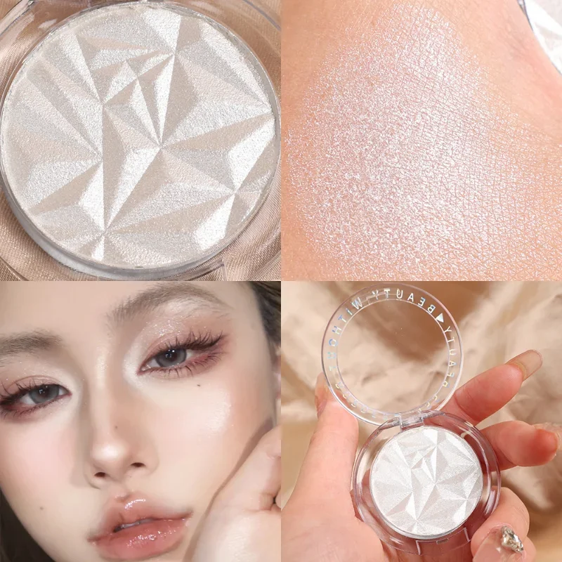 Monochrome Glitter Highlighter Powder Palette 2 Colors Matte Contouring Shimmer Illuminator Brighten Highlight Makeup Cosmetics