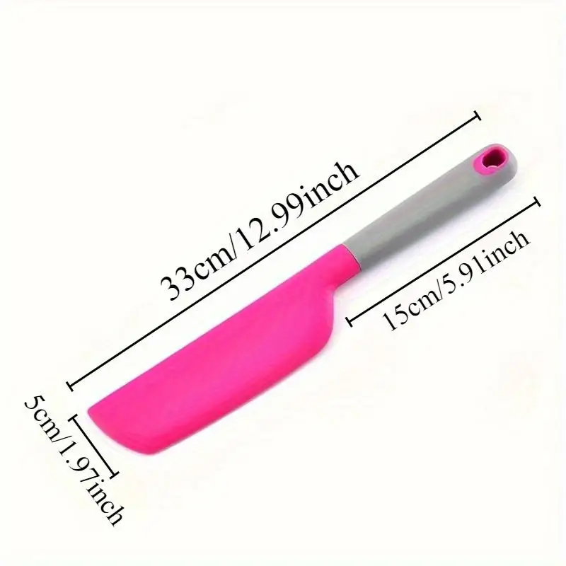 1PC Silicone Spatula Cream Scraper Heat-Resistant Non-Stick One-Piece Design Cooking & Pastry Spatula Cake Kitchen Baking Tool