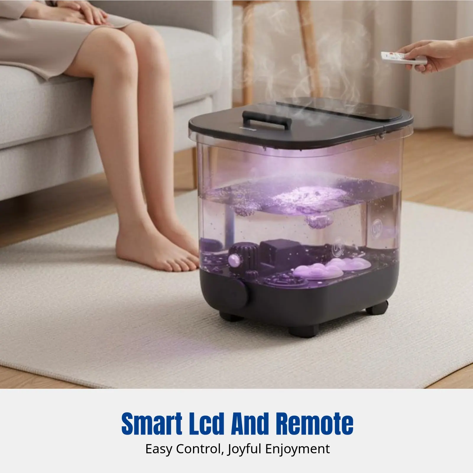 

Гидромассажная ванночка для ног, с подогревом, электрический массаж, глубокая емкость, для домашнего ухода, ZY-F7