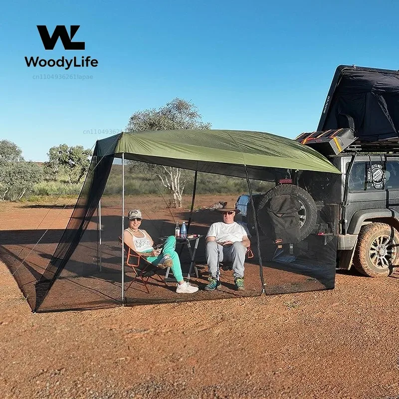 Outdoor Camping Rear Tent, Mosquito Prevention and Sunshade, SUV Car Camping Tent, Rear Trunk Side Canopy