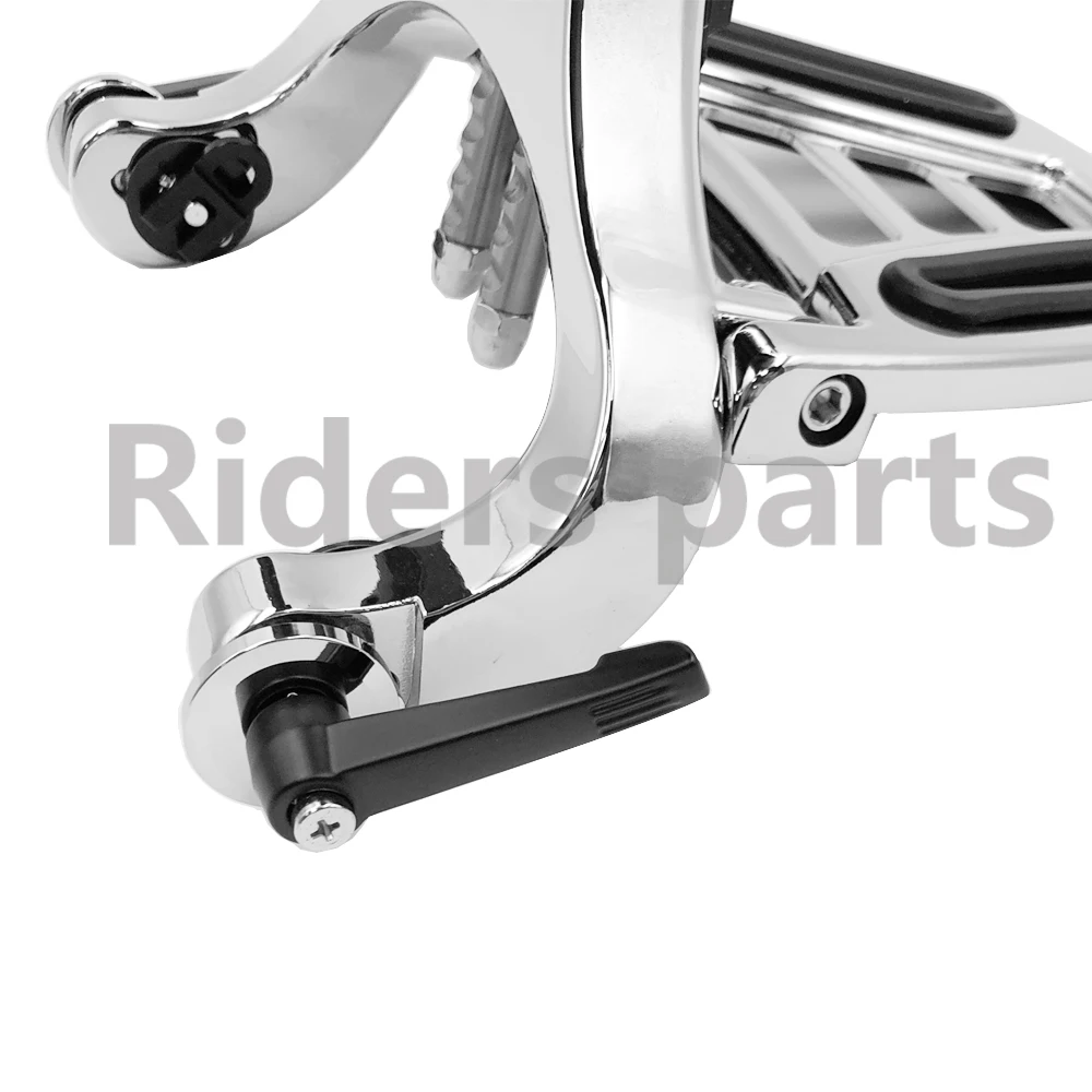 Multi-Purpose Driver Passenger Backrest Black Chrome For Honda Rebel 300 Honda Rebel 500