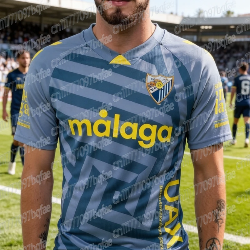 Camiseta Deportiva Transpirable de Secado Rápido para Deportes al Aire Libre, Estilo Casual para Fanáticos de Málaga, Modelo 2026, Superventas, para Padres e Hijos