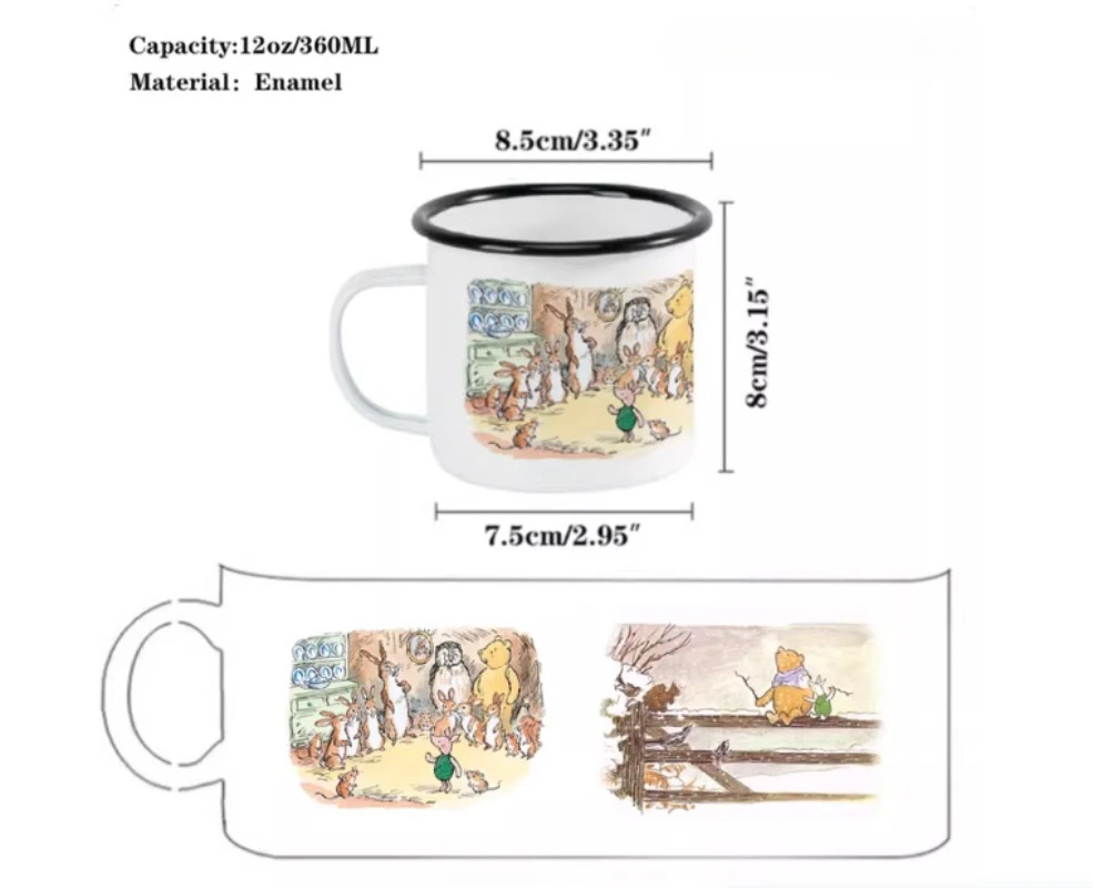 Funny Cartoon Tmall Enamel Mugs Camping Enamel Mug Adventure Campfire Party Beer Juice Cup Mountain Handle Cups Gifts For Camper 4