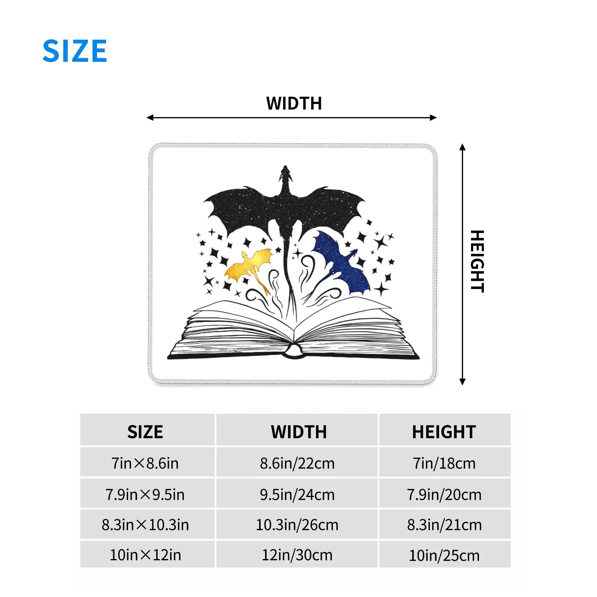 Fourth Wing and Iron Flame Dragons Book Mouse Pad Computer Keyboard Mouse Mat Gaming PC Laptop Desk Mat Office Table Mats