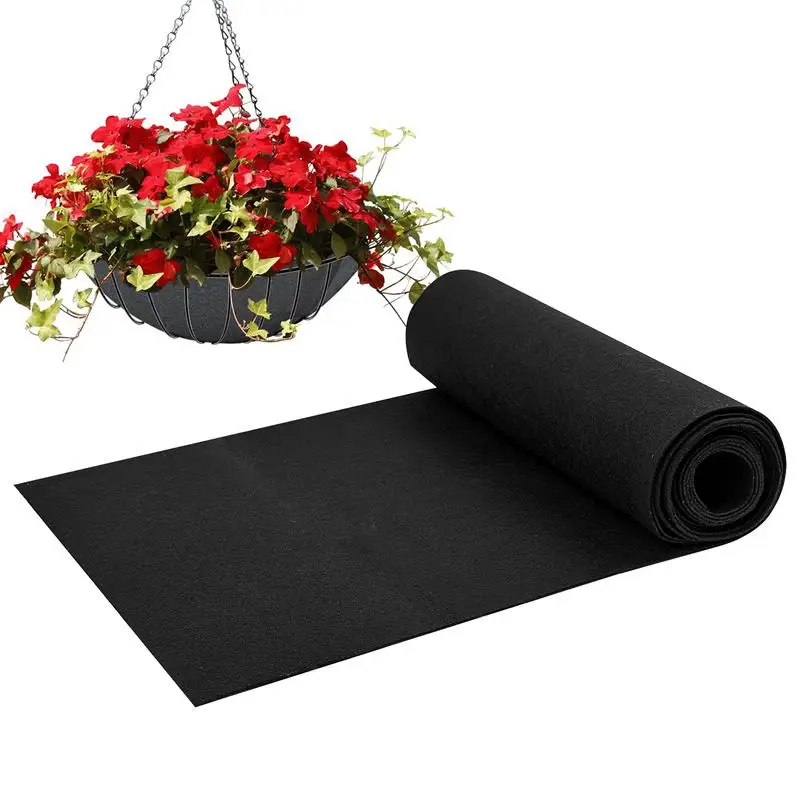 

Felt Planter Liner Roll 12x120 Inch Thick Non Woven Plant Fabric Flower Box Liner Black Coco Liners Roll Alternative Plant