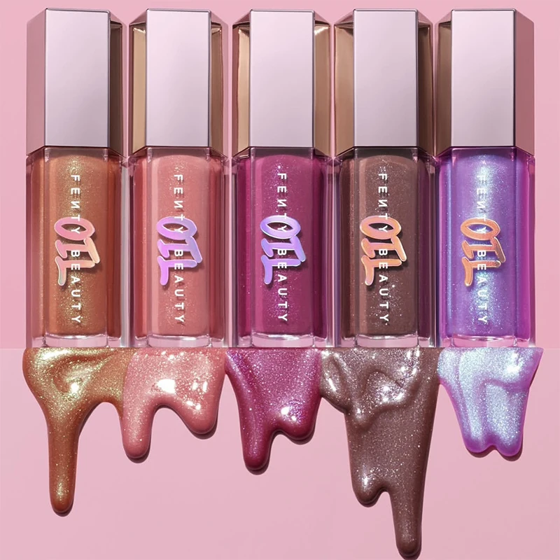 Fashion Fenty Beauty Lip Glaze Moisten Shine Glitter Lip Plumper Makeup For Beginner Liquid Lipstick Female Makeup Cosmetics
