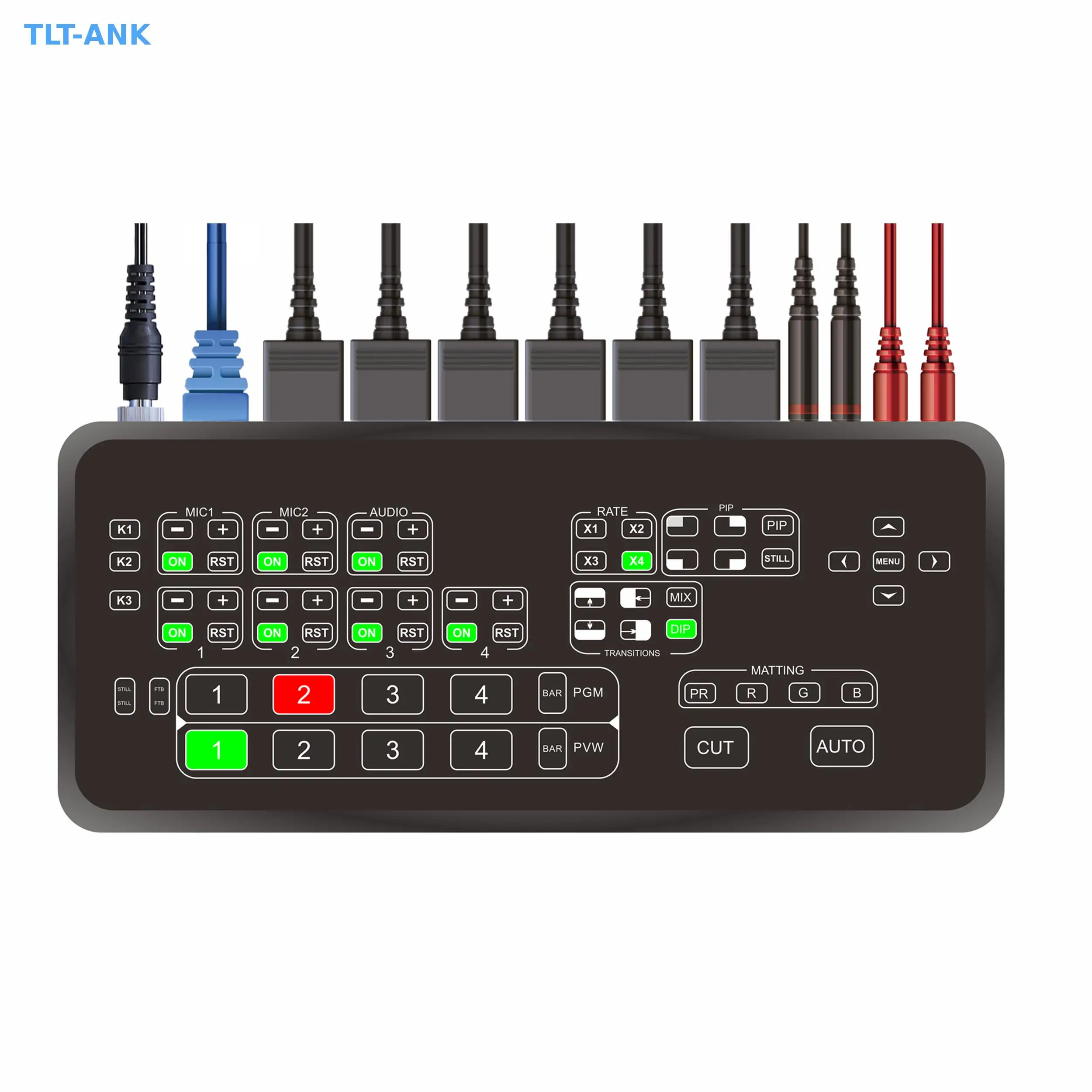 

Мини-видеомикшер-коммутатор Multi-Format с 4 входами HD-MI и USB 3.0 для прямой трансляции видео