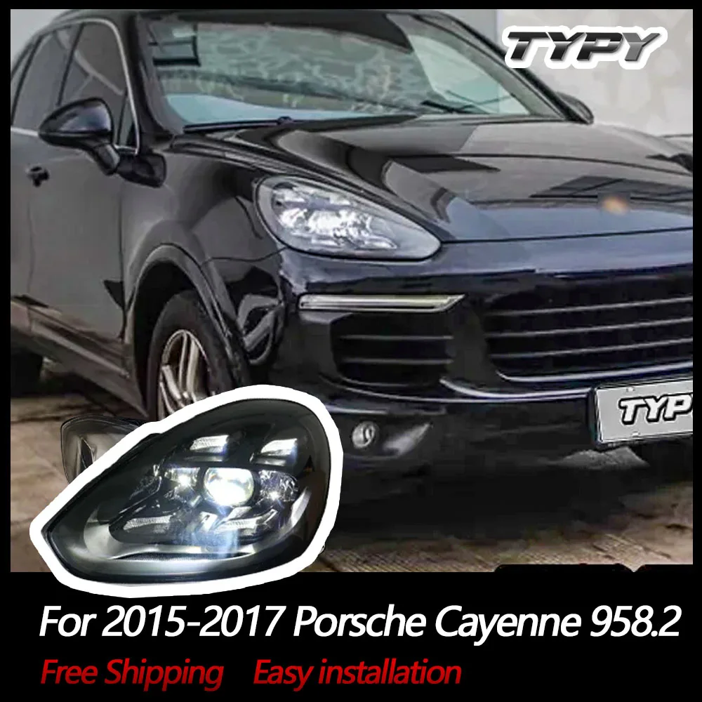 

TYPY Car Headlights For Porsche Cayenne 958.2 2015-2017 LED Car Lamps Daytime Running Lights Dynamic Turn Signals