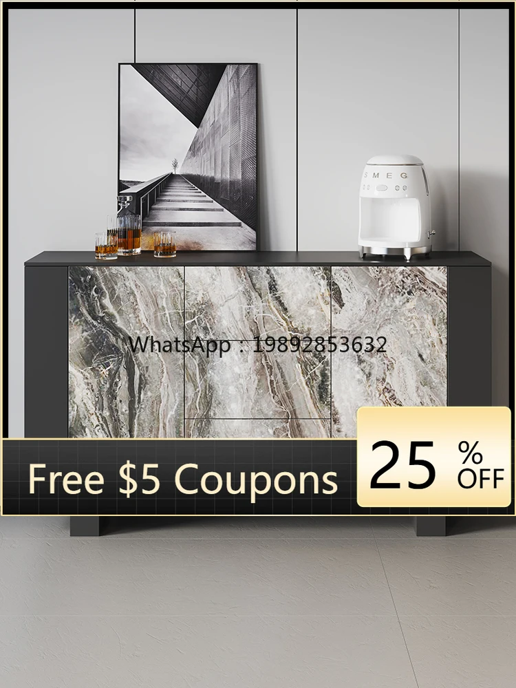 

LYY Full Rock Slab Sideboard Rock Slab Living Room Kitchen Household Tea Water Wall-Mounted Storage Cabinet