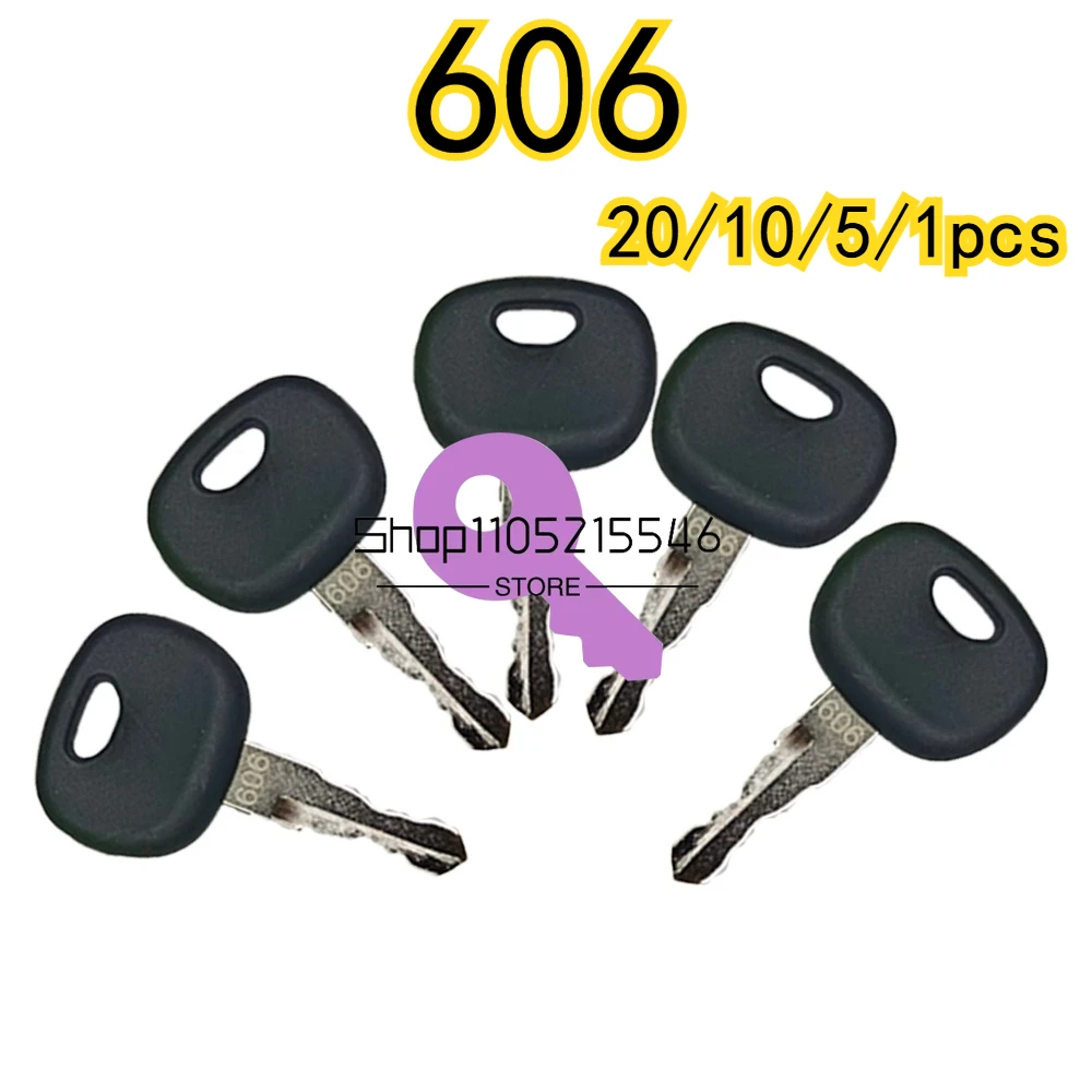 20/10/5/1pcs 606 Ignition Keys for Track Loader Heavy Equipment Starter New