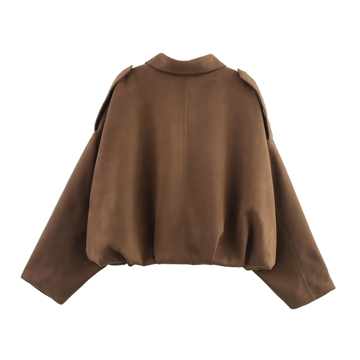 JNLEAOG otoño nuevo diseño de moda para mujer 3 colores textura de gamuza sintética piloto Jaet prendas de vestir exteriores francés Sle ajuste suelto poliéster